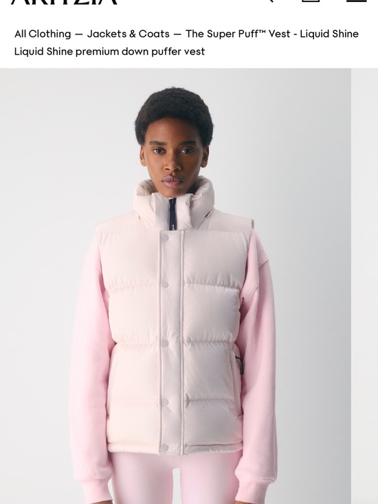 Aritzia Jackets & Blazers - Aritzia Super Puff Vest in Light Pink